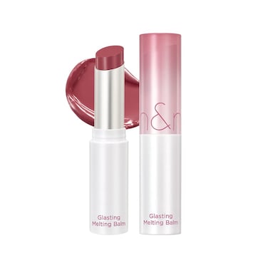 rom&amp;nd Glasting Melting Balm 3.5g., 07 MAUVE WHIP, Glossy, Pump Lips, Moisture, Translucent, Water Bomb, High Pigmented, Vegan 0.16 Ounce