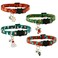 CooShou Christmas Cat Collar Set - Xmas Cat Adjustable Breakaway Collars with Bells &amp; Charms 4Pcs Per Set