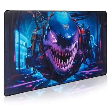 GUNMJO Shark Extended Gaming Mouse Pad, Ultra-Smooth Surface for Pixel-Precise Mouse Control, Durable Anti-Fray Stitching, Non-Slip Rubber Base, for Gamer, Office &amp; Home, Light &amp; Portable