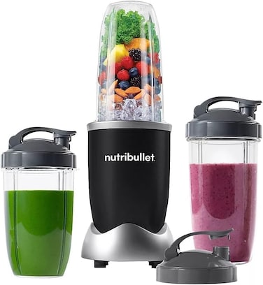 NutriBullet Pro 900W Single-Serve Blender Exclusive Bundle (Black Stainless)