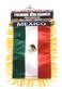 Mexico Mexican Small Flags for car Interior Rearview Mirror or Home Sticks to Windows Glass Quick and Easy Quality Small Hanging Mini Banner Flags car Accessories (Mexico Flag)