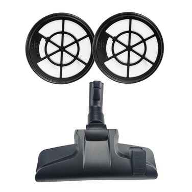 Moreffi 2Pcs Filters And 1Pc Floor Nozzel Replacement Compatible With Eureka NEN110A NEN110B NEN110D Whirlwind Canister Vacuum Cleaner, Compared to Part NEN0101 NEN0102