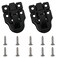 DGBRSM 2Pcs Tech Retro Style Cabinet Duckbilled Toggle Latch and Antique Padlock Kit with Screws for Jewelry Wooden Case Furniture Decoration, Black