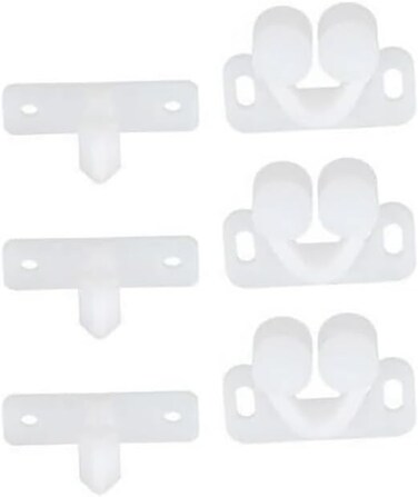 3Pcs White Marine Boat Ball Catch Door Cupboard Spring Back Plates Roller Latch Plastic Catches Cabinet Hardware, Cabinet and Furniture Door Catches