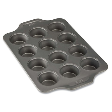 All-Clad Pro-Release Nonstick Bakeware Muffin Pan 12 Cup Oven Safe 450F Half Sheet, Cookie Sheet, Muffin Pan, Cooling &amp; Baking Rack, Round Cake Pan, Loaf Pan, Baking Pan Grey