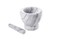 JEmarble Mortar and Pestle Set 4x4 inch, Natural Stone Surface Polished for Easy Cleaning, Heavy/Durable/Elegant (White)
