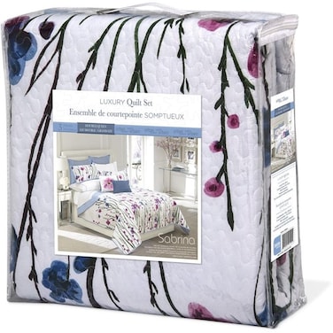 Safdie &amp; Co. 60111.2T.14 Sabrina Collection Sabrina 3Piece Quilt Set, Twin