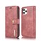 Bestfitshop Compatible with iPhone 12 Pro Max Case, DG.MING Retro Cowhide Leather Magnetic Detachable 2 in 1 Flip Wallet Cover Case Compatible with iPhone 12 Pro Max 6.7 inch (Red)