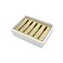 Lofekea Ceramic Soap Dish Gold Stainless Steel Soap Holder for Shower and Bathroom Double Layer Draining Soap Box