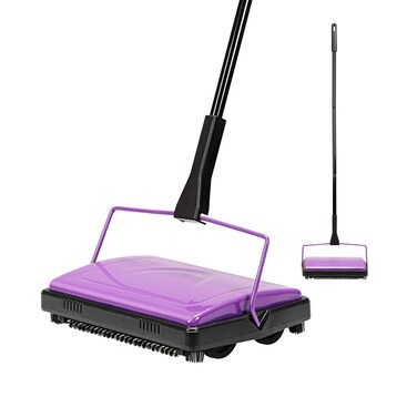 Yocada Carpet Sweeper Cleaner for Home Office Low&amp;Undercoat Carpets Rugs Pet Hair Dust Scraps Paper Small Rubbish Cleaning with a Brush