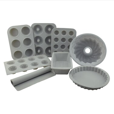 G&amp;S Design 8-Piece Silicone Bakeware Set