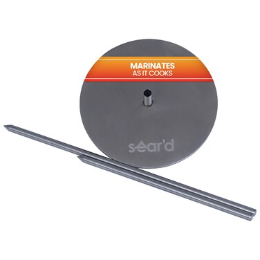 Stainless Vertical Skewer Barbecue Spit Skewer Grill BBQ - Great for Tacos Al Pastor, Shawarma, Brazilian Churrasco, Whole Chickens and Many Other Delicious Dishes!