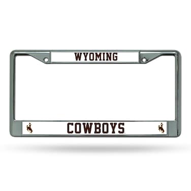 Rico Industries NCAA Wyoming Cowboys Standard Chrome License Plate Frame , 6 x 12.25-inches
