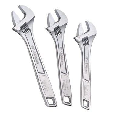 beyond by BLACK+DECKER Adjustable Wrench Set, 6-Inch, 8-Inch &amp; 10-Inch, 3-Pack (BDHT8159092APB)