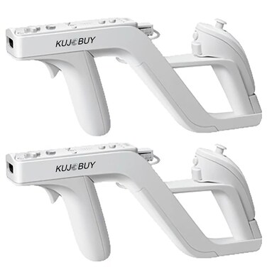 Zapper Light Gun Attachment Compatible for Nintendo Wii Remote Nunchuck Wireless Links Remote Controller Shoot Games Shooting (Pack of 2)