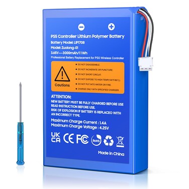 3000mAh PS5 Controller Battery, Large Capacity PS5 Battery, Rechargeable PS5 Controller Battery Pack PS5 Controller Battery Replacement for PS5 DualSense Controller(Not fit for PS5 DualSense Edge)