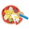 Mentari Toys - Take-Out Pizza - 12pc Sliceable Wooden Pizza with Cutter - Children&rsquo;s Pretend Play Food - Toy Kitchen Accessories - Imaginative Role Play Set - Age 3+