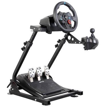 jxqqay Racing Wheel Stand (Updated Version) Height and Tilt Adjustable Steering Wheel Stand for G25, G27, G29, G920 PS4 Xbox T500D T3PA TGT Driving Simulator Cockpit
