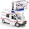 Otto Ambulance, Pull-Back Metal Strong Ambulance, Doors Open &amp; Close, Lights &amp; Sirens, Interactive Kids Toy - for Boys &amp; Girls Age 3 and Up