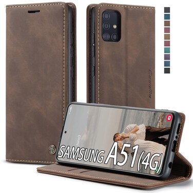 Samsung Galaxy A51 Case,Samsung Galaxy A51 Wallet Case with Magnetic Stand Book Style Leather Flip Protective Case Wallet for Samsung Galaxy A51 6.5 inch(Coffee)