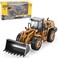 Gemini&amp;Genius Mechanical Loader Toy, Construction Vehicle Wheeled Loader 1/50 Scale Skid Steer Loader Toy, Bulldozer Shovel Engineering Vehicle Alloy Models for Kids, Collection and Decoration House