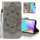 COTDINFORCA LG Stylo 5 Wallet Case, Slim Premium PU Flip Cover Mandala Embossed Full Body Protection with Card Holder Magnetic Closure Case for LG Stylo 5 Mandala Gray LD