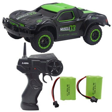 Blomiky 4WD 9MPH High Speed Racing RC Car 1:43 Scale 2.4G 4WD Electric Small Remote Control Vehicle D143 Green Black