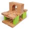 3 Level Wooden Bridge and Train Tunnel - Zany Trains - Toxic Turnpike - Viaduct Arch Bridge - Wooden Train Tracks Compatible with All Major Brands - Wooden Train Set Accessories Table