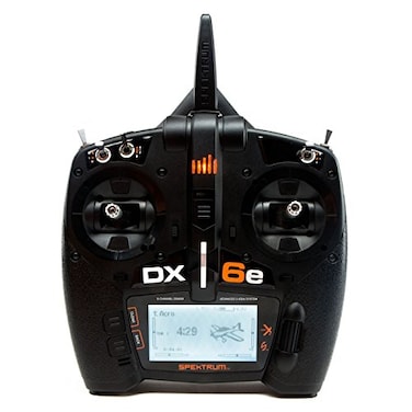 Spektrum DX6e 6-Channel DSMX 2.4GHz RC Radio Transmitter Only (No Receiver) with 250 Model Memory   Telemetry   Wireless Trainer Link, SPMR6655 , Black