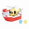 Green Toys Rescue Boat with Helicopter Red, 1 EA
