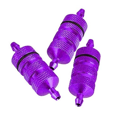 3Pcs ShareGoo RC Aluminum Nitro Fuel Filter Compatible with HSP Traxxas 1/8 1/10 RC Nitro Car Buggy Truck,Purple