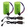 Blomiky 2 Pack AAA 4.8V 700mAH Battery Pack and 2 Cable Replacement for Amicool Threeking 1/28 Scale RC Stunt Truck / C128 Battery 2