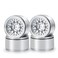 RC-Hub 4Pcs Aluminum Alloy 1.0" Micro Beadlock Wheels Rims for 1/24 Axial SCX24 90081 RC Crawler Car,Silver