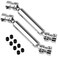 Vgoohobby 2Pack Metal Rear Drive Shaft CVD Transmission Axle Compatible with Wltoys 12428 12423 12429 FY03 FY04 FY05 JJRC Q39 Q46 1/12 RC Crawler Car (Silver)