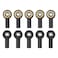 10Pack ShareGoo Metal M2 Ball Head Holder,M2.0 Tie Rod End Ball Joint Linkage Ball Head Bracket Compatible with HSP Tamiya Mini 4WD RC Car Model Boat (Black)