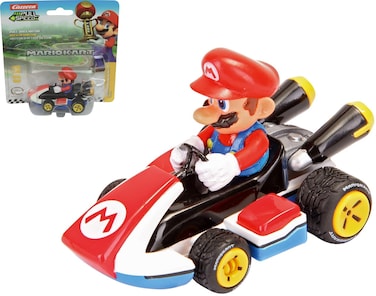 Carrera Pull &amp; Speed 15818404 Official Licensed Kids Mario Kart Toy Car Pull Back Vehicle for Ages 3 and Up - Mario