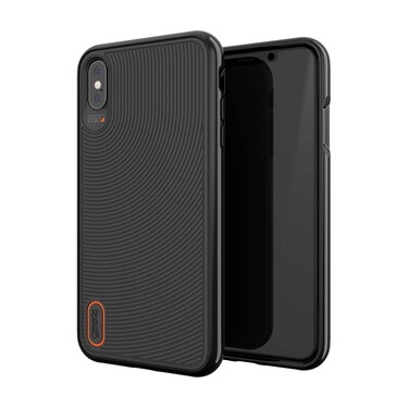 Gear4 Battersea Hardback Phone Case with Advanced Impact Protection [ Protected by D3O ], Glass Back Protection, Compatible with iPhone XS Max - Black