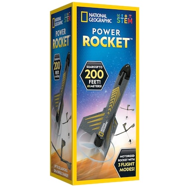 NATIONAL GEOGRAPHIC Rocket Launcher for Kids &ndash; Patent-Pending Motorized Air Rocket Toy, Launch up to 200 ft, Kids Outdoor Toys &amp; Model Rockets, Gifts for Kids Ages 8 9 10 11 &amp; 12, Space Toys