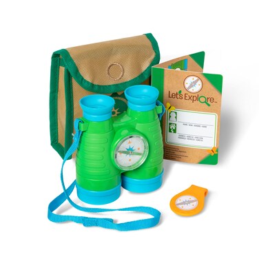 Melissa &amp; Doug Let's Explore Binoculars &amp; Compass Play Set - Outdoor Activity set, Toy Camping Sets For Kids, Ages 3+