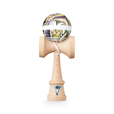 KROM - Kendama Toy NOIA 6 - Original - High Wood Quality - Extra Strong - for Beginner and Pro - Gift Pack : Extra String + Stickers