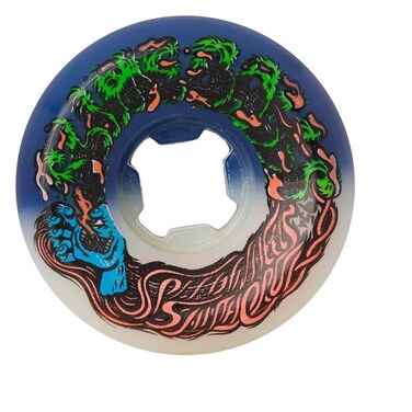 Slime Balls Santa Cruz Skateboard Wheels 53mm Hariballs 50-50 95A White/Blue
