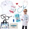 Born Toys Doctor Kit for Kids for Kids Ages 3-7, Complete Kids Doctor Kit Includes Kids Doctor Coat, Real Stethoscope, Toy Phone, Eyeglasses, Prescription Pad &amp; Pencil - Pretend Play Doctor Set