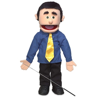 25" George, Peach Dad/Businessman, Full Body, Ventriloquist Style Puppet
