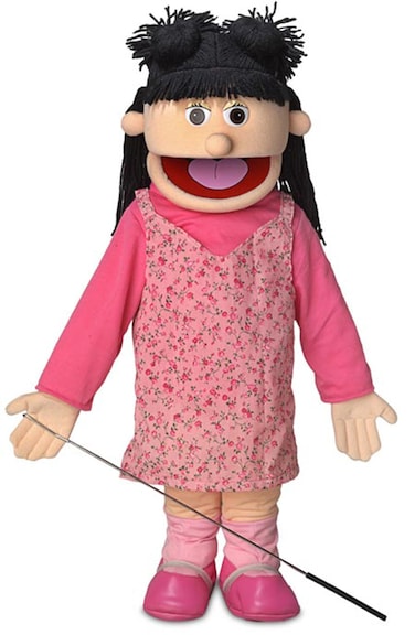 25" Susie, Peach Girl, Full Body, Ventriloquist Style Puppet