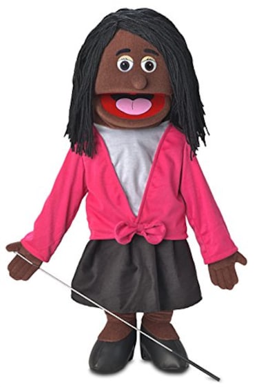 25" Barbara, Black Mom/Teacher, Full Body, Ventriloquist Style Puppet