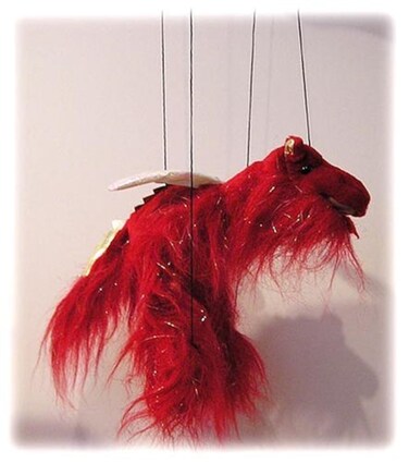 Sunny Toys 16" Baby Red Dragon Marionette