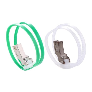 2 Pcs Sewing Machine Double Ring Presser Foot, Plastic Sewing Roller Presser Industrial Nylon Ring Presser Foot for Sewing Machine Replacing Repairing