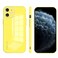 SmoBea Compatible for iPhone 11 Case, [Vibrant Yellow Upgrade Tempered Glass Back] Hybrid Crystal Proof Scratching with Soft Edge Bumper Shockproof Slim Glass Case for iPhone 11 6.1" (Vibrant Yellow)
