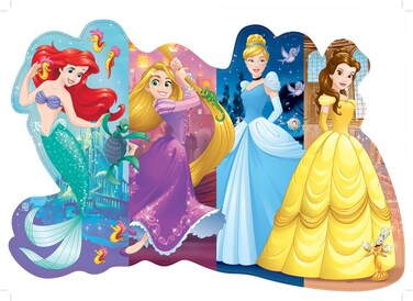 Ravensburger Disney Princess Pretty Princesses Shaped Floor Puzzle   24-Piece Jigsaw   Unique Pieces   Kid-Friendly   Model Number: 05453