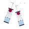 Tanjiro Earring Tanjiro Ear Stud Anime Cosplay Earrings, Masquerade Ear Clips,Costume Accessory